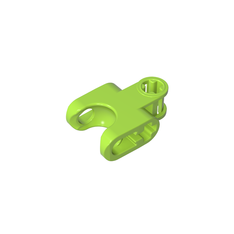 GOBRICKS GDS-1205 Axle Connector 2 x 3 with Ball Joint Socket - Closed Sides, Straight Forks with Open Axle - YWOBB