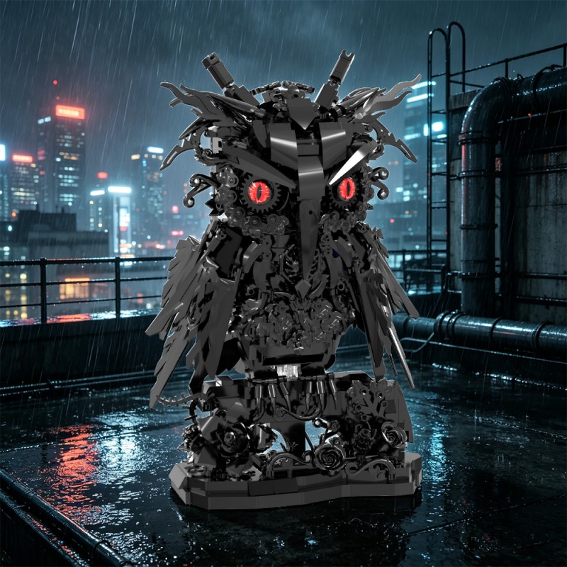 GOBRICKS MOC S0124 Obsidian Rose Vigilant owl - YWOBB