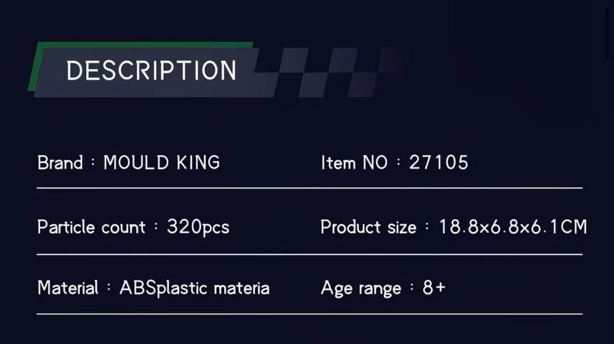 Mould King 27105 4 Litre Super Luxury Car - YWOBB