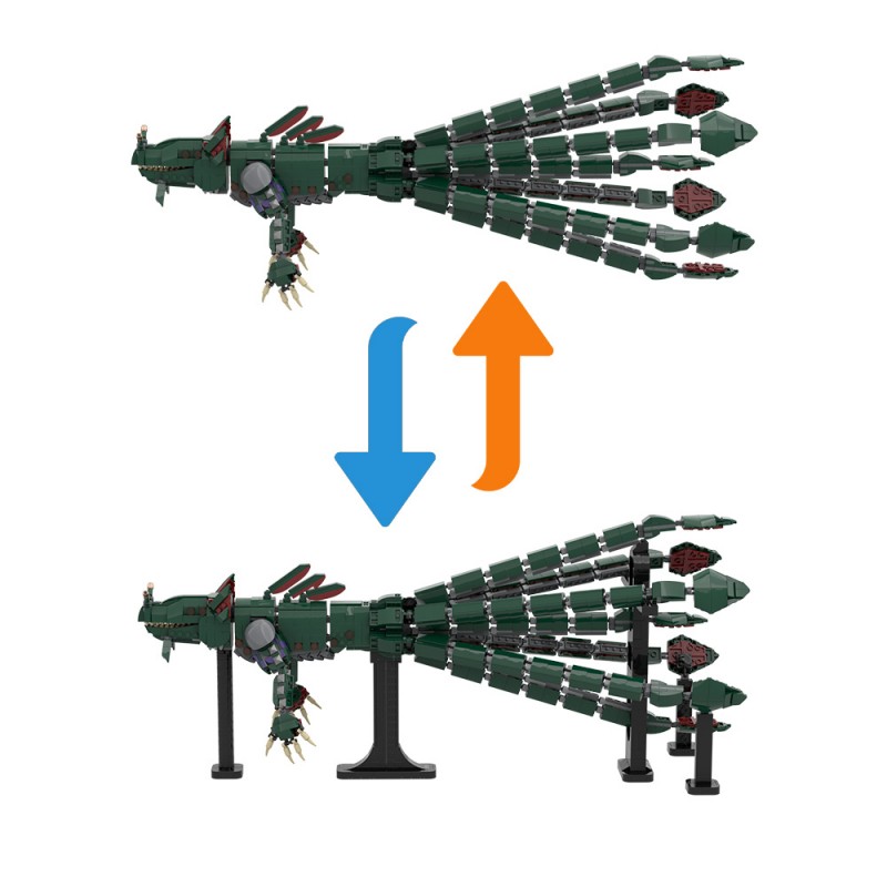 GOBRICKS MOC 232734 Sea Dragon Leviathan (Subnautica) - YWOBB