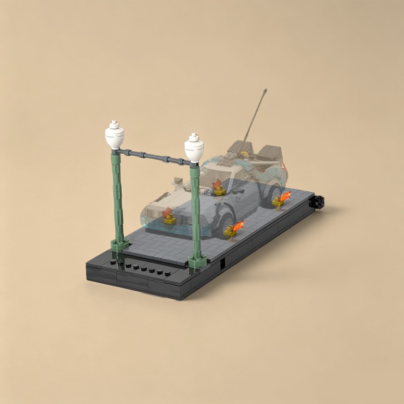 GOBRICKS MOC 250098 77256 Time Machine Display Stands - YWOBB