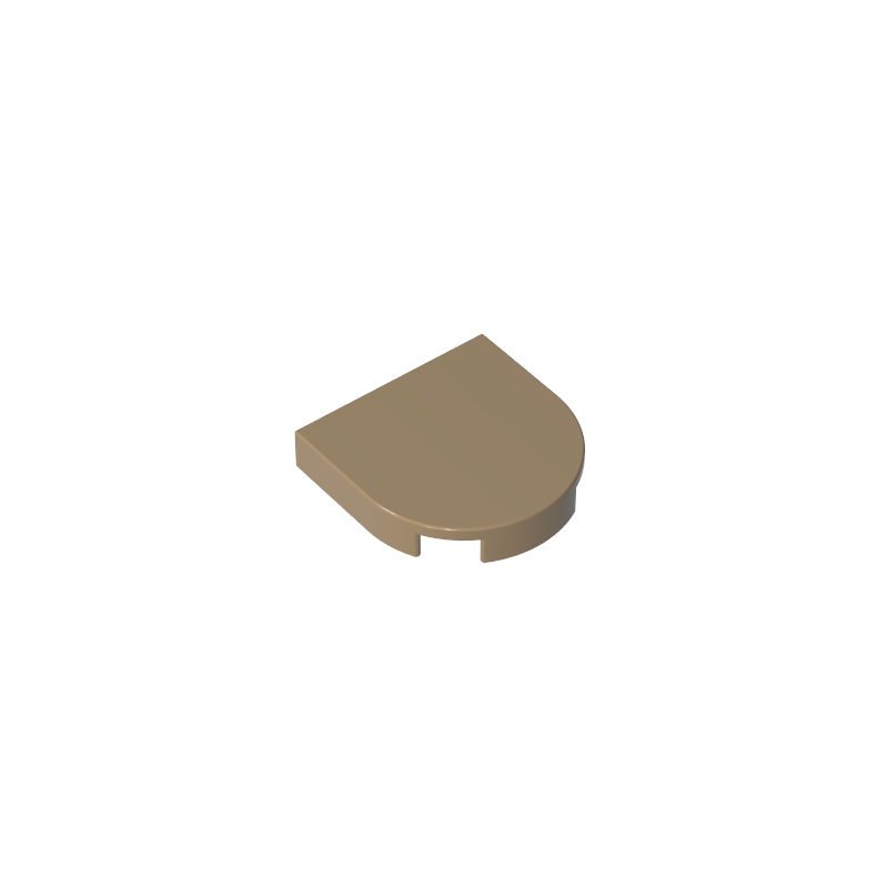 GOBRICKS GDS-90520 Tile Round 2 x 2 Half Circle Extended - YWOBB