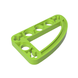 GOBRICKS GDS-970 Liftarm 3 x 5 L-Shape with Quarter Ellipse Thin - YWOBB