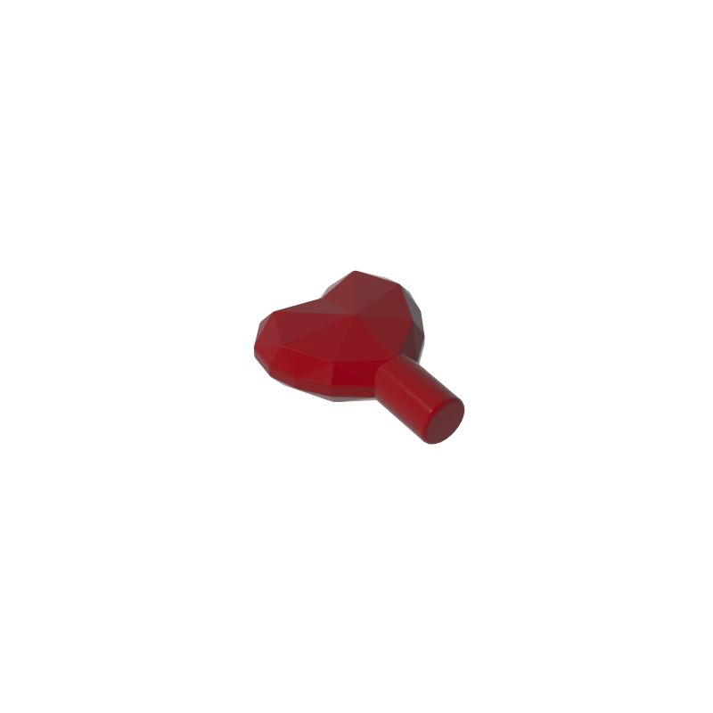 GOBRICKS GDS-2017 Rock 1 x 1 Jewel Heart Shaped - YWOBB