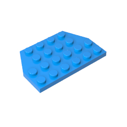 GOBRICKS GDS-704  Plate 4 x 6 Cut Corners - YWOBB