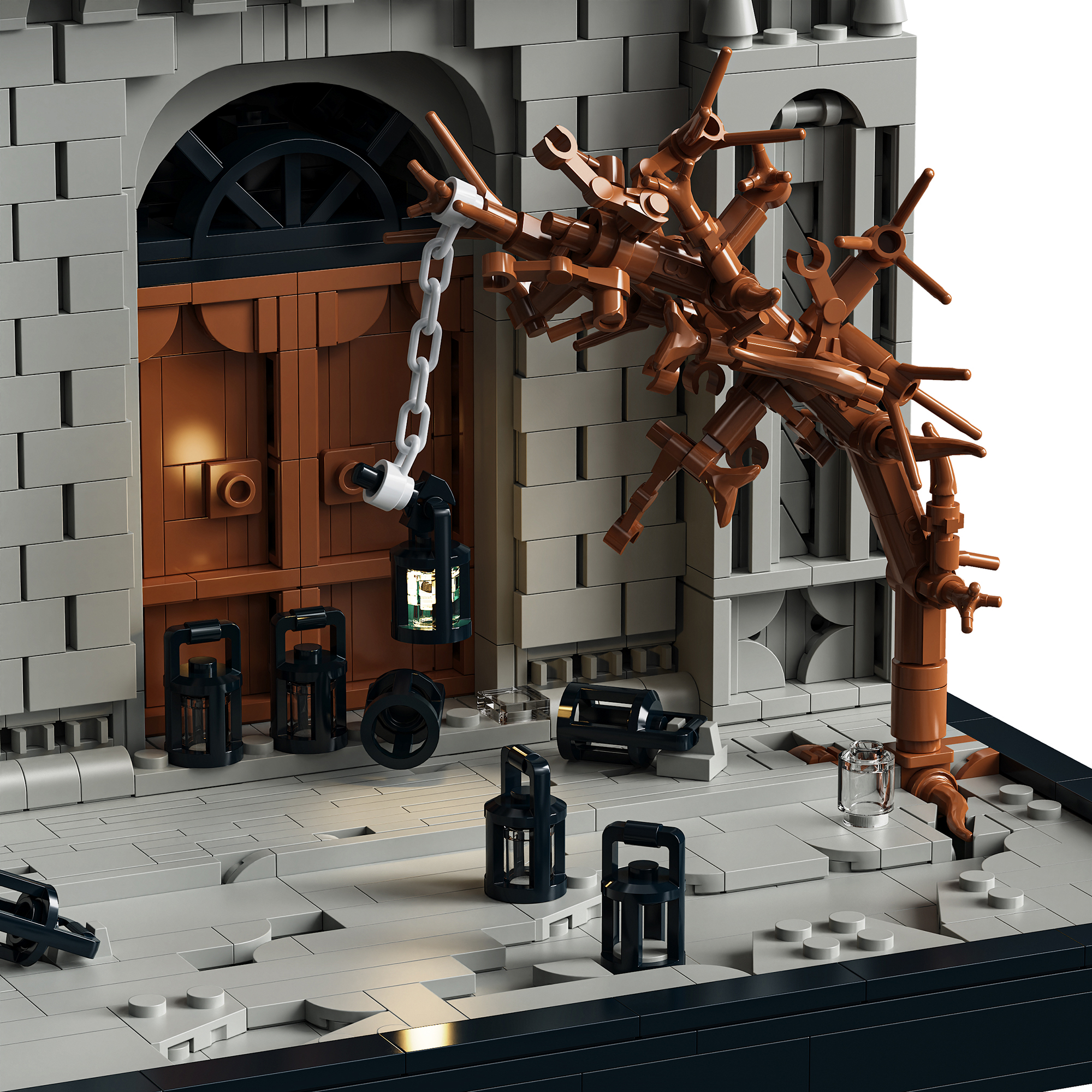 BOGAOBANG B6400 Gothic Architecture with lights OVP US Warehouse Version - YWOBB