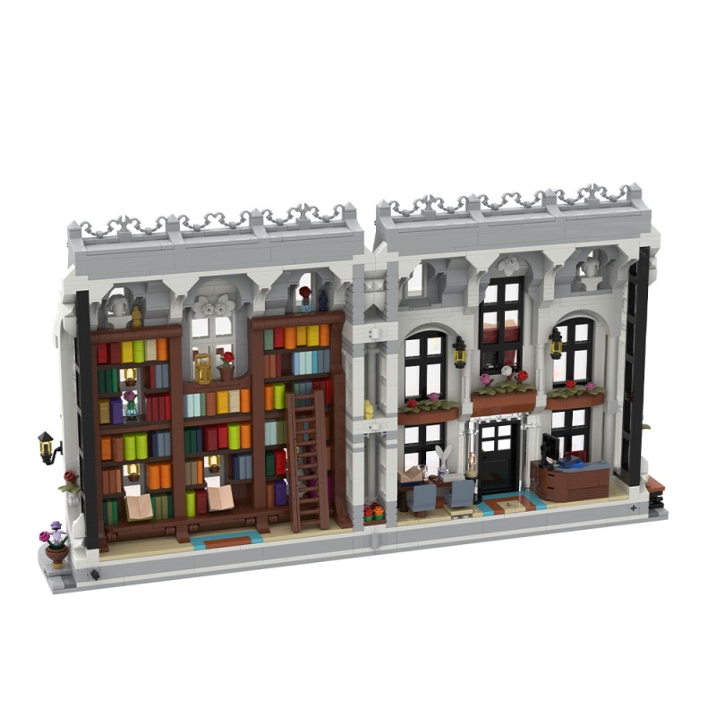 GOBRICKS MOC 256715 White Library ver 1 - YWOBB