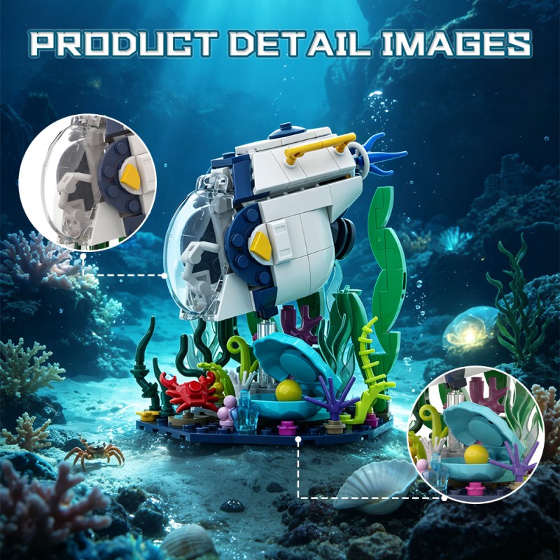 GOBRICKS MOC S1109 subnautica 2 tadpole - YWOBB