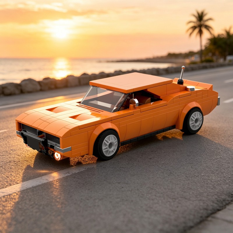 GOBRICKS MOC 83130 General Lee Dodge Charger Dukes of Hazzard - YWOBB