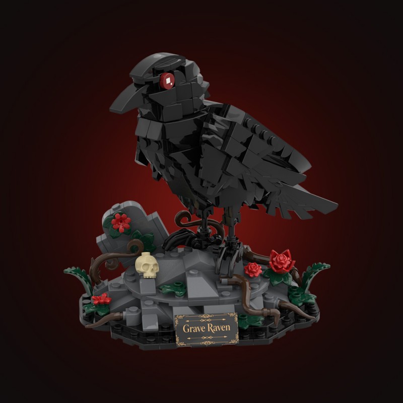 GOBRICKS MOC S1063 Dark Night Raven - YWOBB