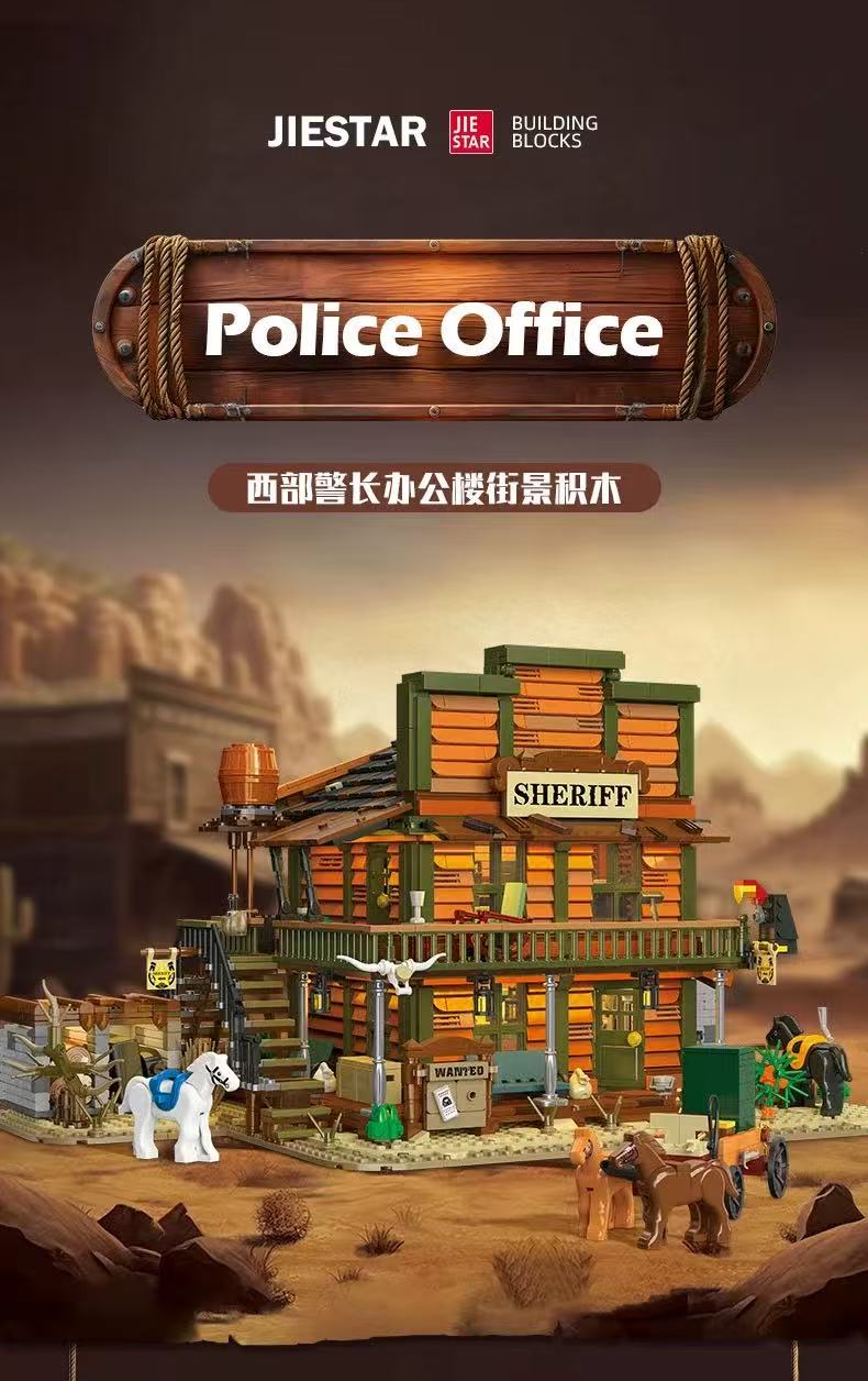 JIESTAR JJ89147 Hawkins Police Station with Lights - YWOBB