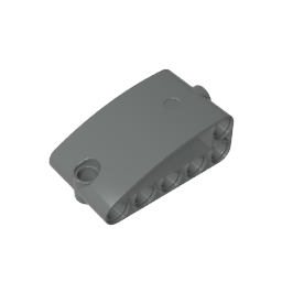 GOBRICKS GDS-90151 Technic Panel Curved 2 x 5 x 3 Double Modified L-Shape Quarter Ellipse Thick - YWOBB