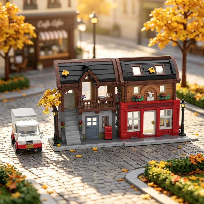 GOBRICKS MOC 256725 The Red Postal Street - YWOBB
