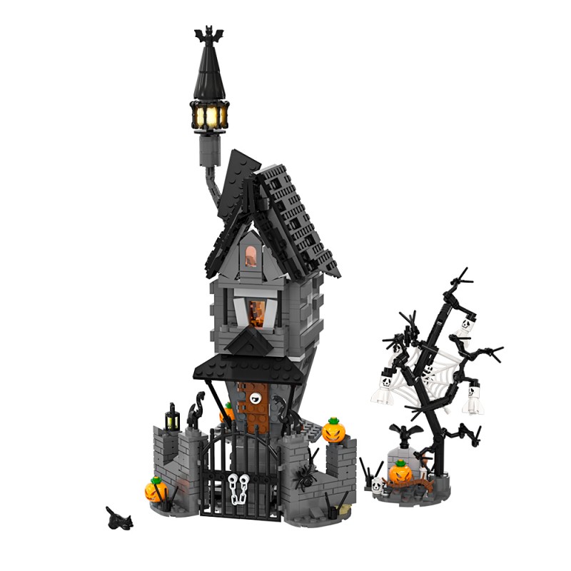 GOBRICKS MOC S1066 The Nightmare Before Christmas halloween hut - YWOBB