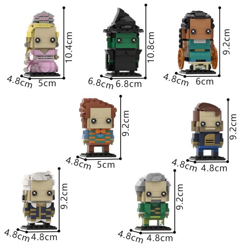 GOBRICKS MOC 247623 Wicked Brickheadz Collection - YWOBB