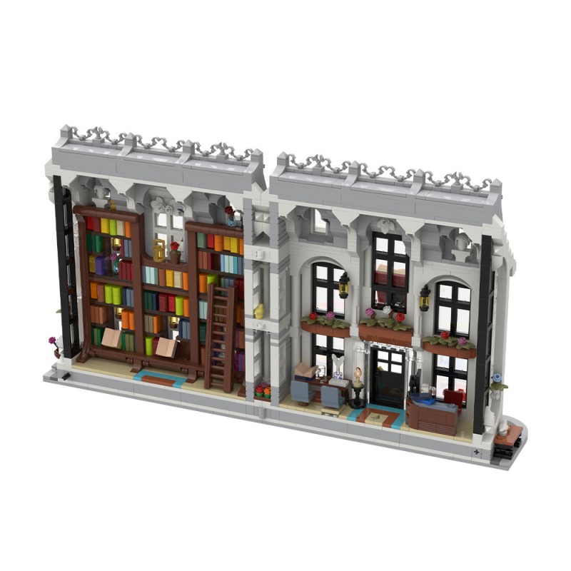 GOBRICKS MOC 256715 White Library ver 1 - YWOBB