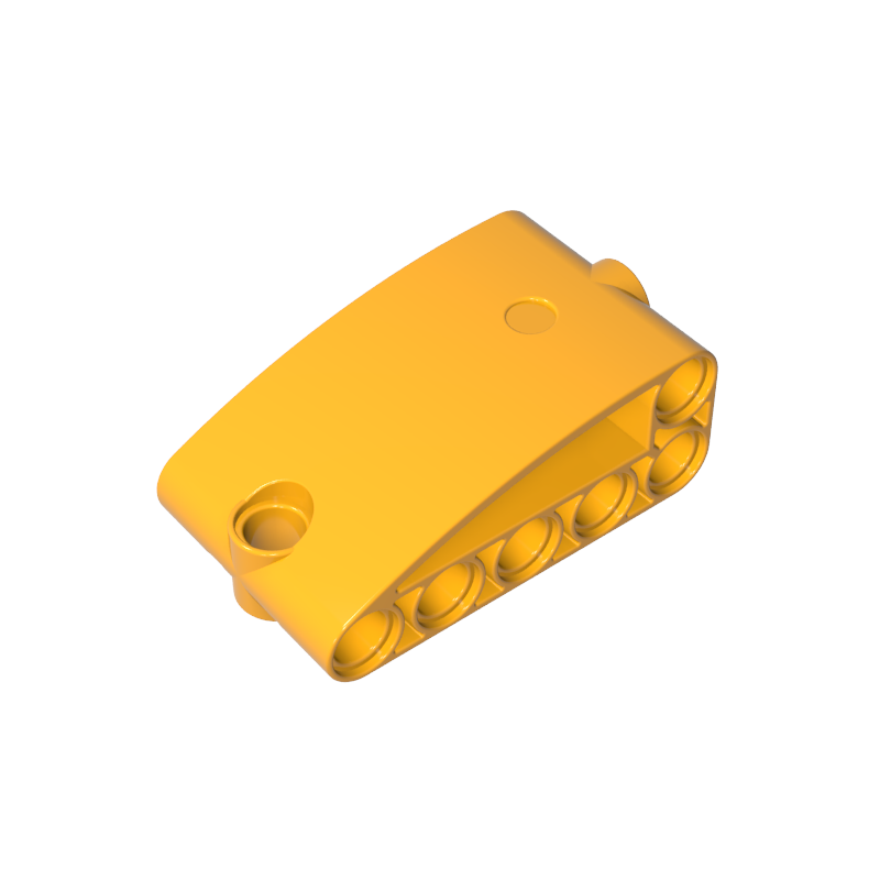 GOBRICKS GDS-90151 Technic Panel Curved 2 x 5 x 3 Double Modified L-Shape Quarter Ellipse Thick - YWOBB