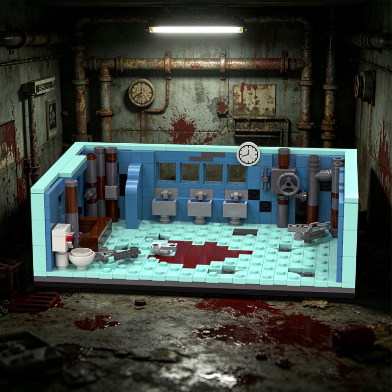 GOBRICKS MOC S1047 Saw Bathroom Scene - YWOBB
