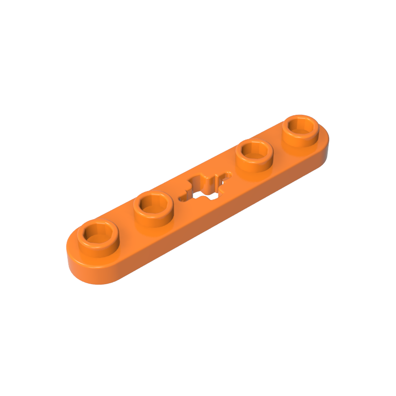 GOBRICKS GDS-900 Plate 1 x 5 with Smooth Ends, 4 Studs and Center Axle Hole - YWOBB