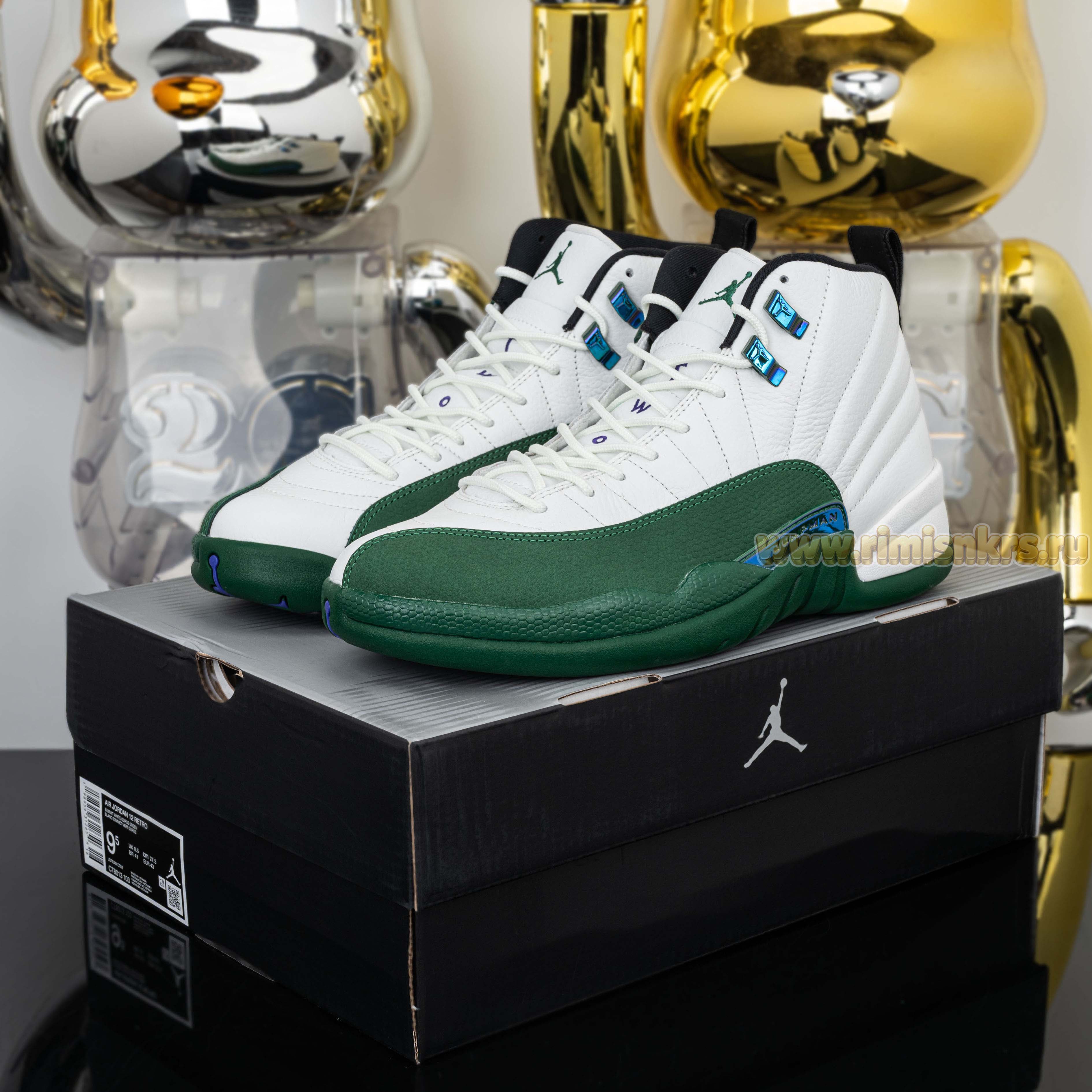 Air Jordan 12 Retro Bucks Summit WhiteGorge Green CT8013-103