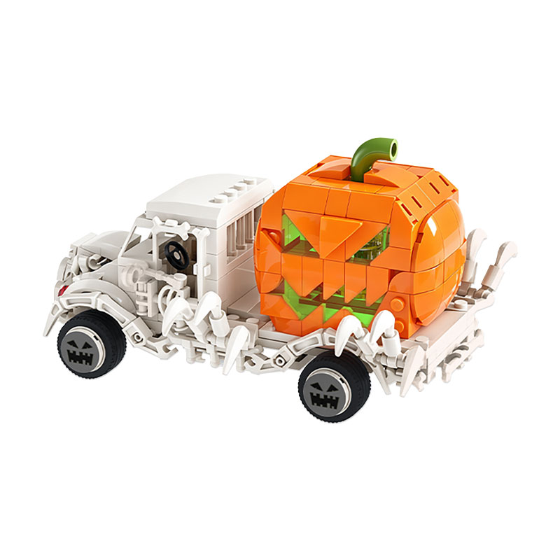 GOBRICKS MOC S1018 Skull Pumpkin Carriage - YWOBB