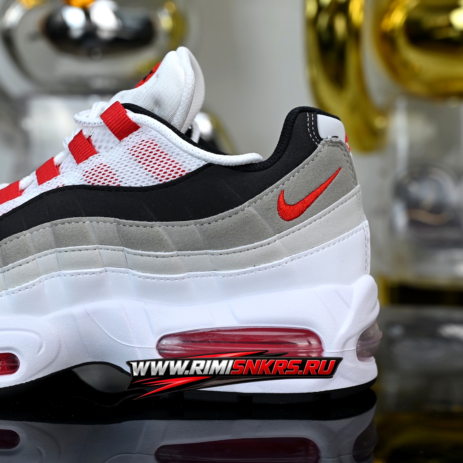 Nike Air Max 95 Big Bubble Premium White University Red IB7862-100
