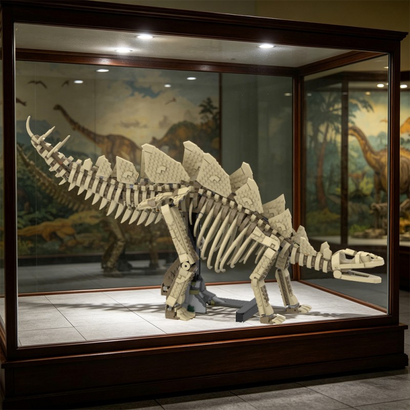 GOBRICKS MOC 251184 Stegosaurus fossi - YWOBB