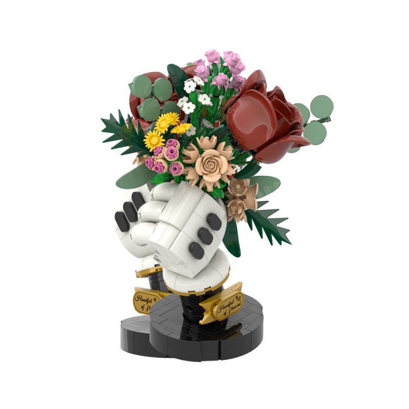 GOBRICKS MOC S1092 shaped bouquet - YWOBB
