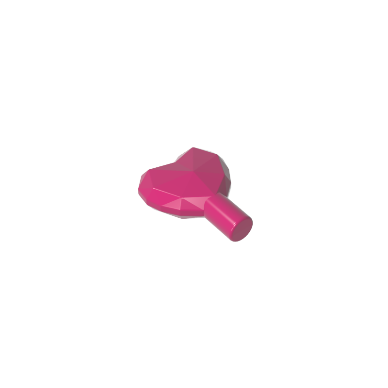GOBRICKS GDS-2017 Rock 1 x 1 Jewel Heart Shaped - YWOBB