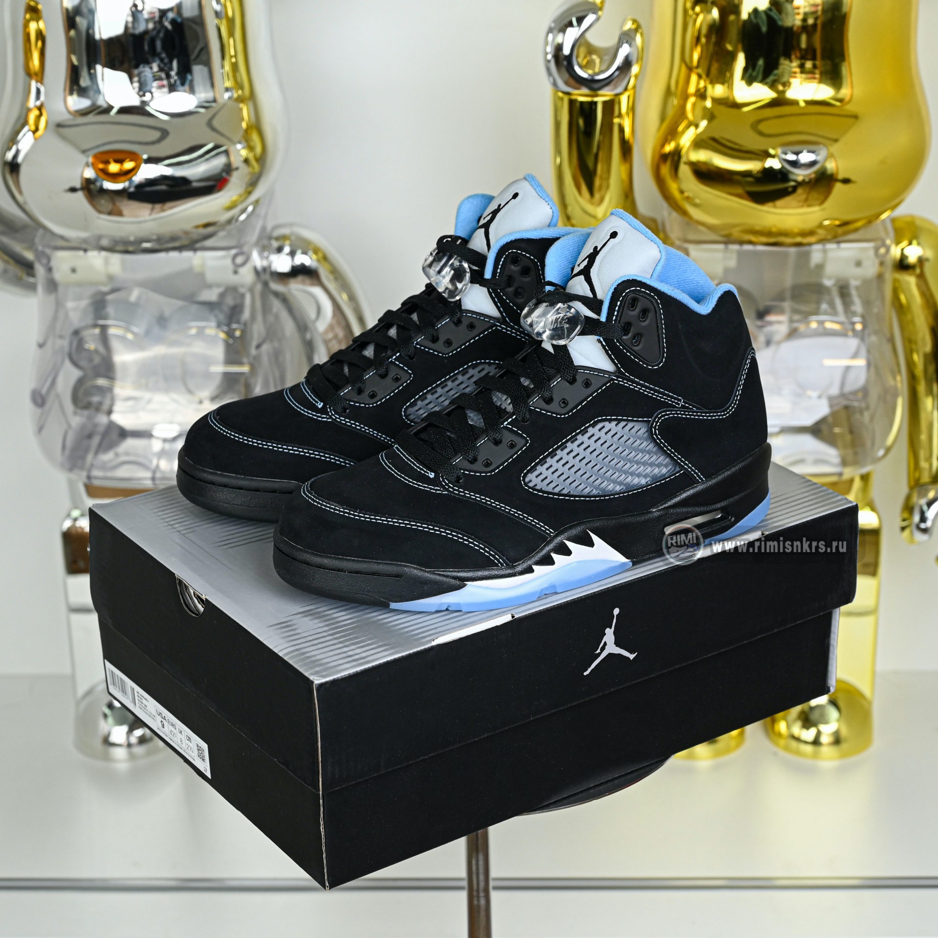 AIR JORDAN 5  BLACK/UNC  RETURNS  JUNE 2O  DD0587-008
