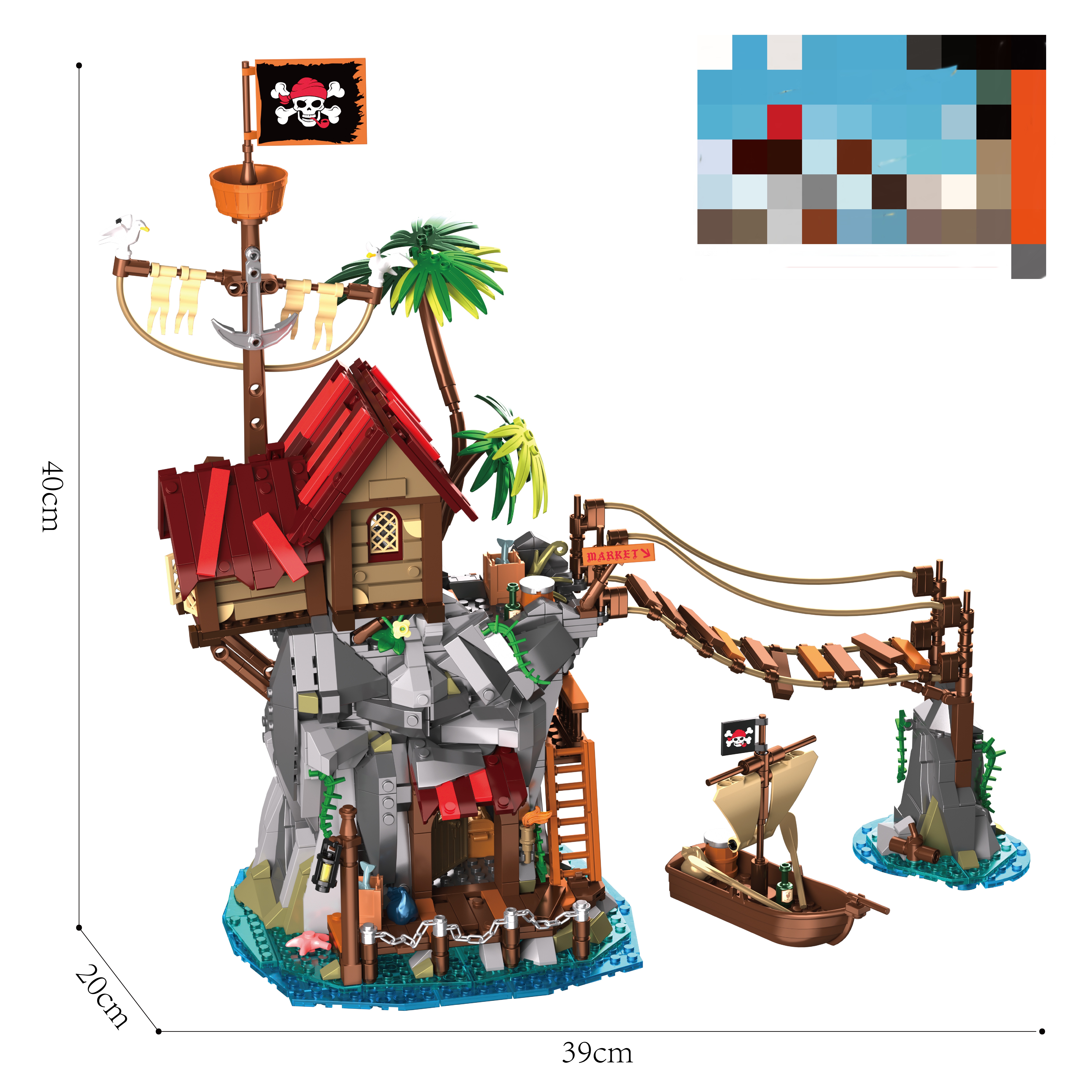 Iambrick 31112 Cliffside Broken Mast Cabin - YWOBB