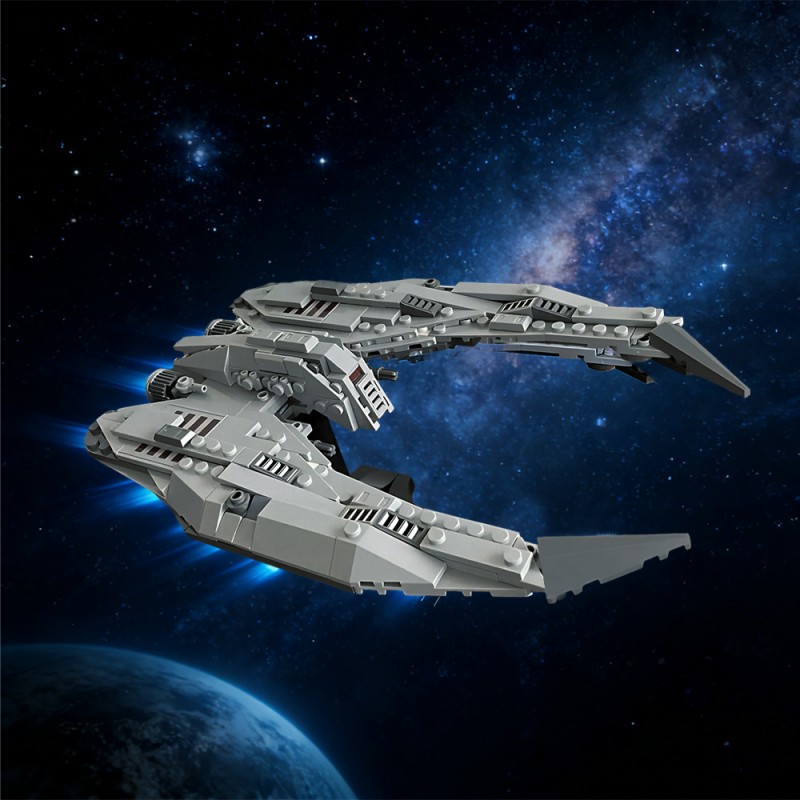 GOBRICKS MOC 235513 Battlestar Galactica Cylon Raider 2004 - YWOBB