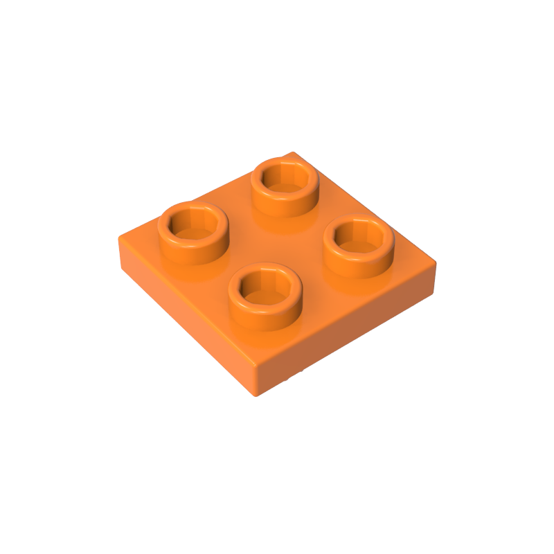 GOBRICKS GDS-902 Modified 2 x 2 with Pin on Bottom - YWOBB