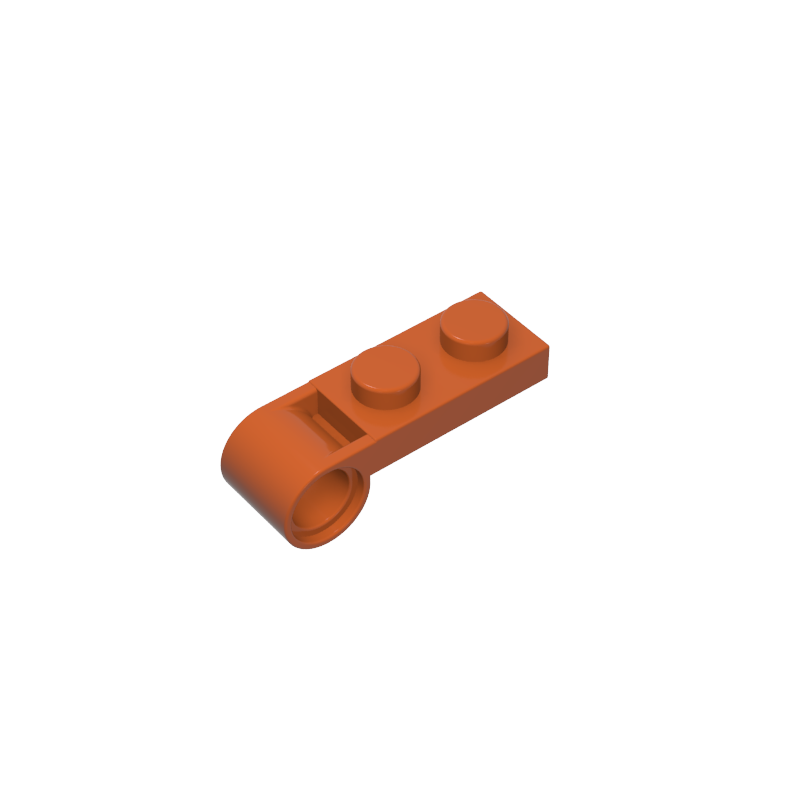 GOBRICKS GDS-90550 Plate Modified 1 x 2 with Pin Hole on End - YWOBB