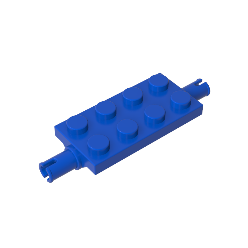GOBRICKS GDS-958  Plate, Modified 2 x 4 with Pins and Thin Angled Supports - YWOBB