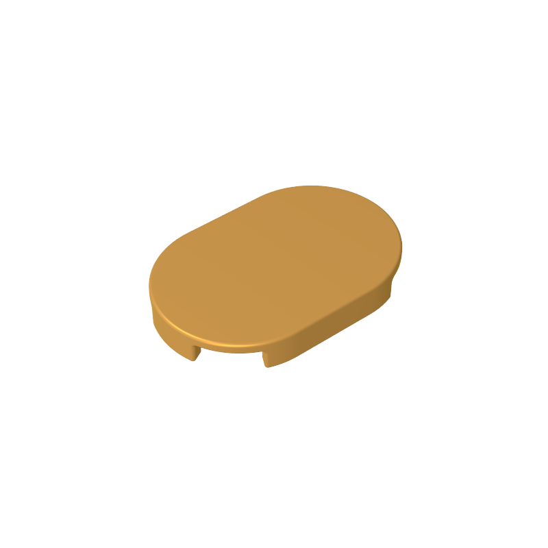 GOBRICKS GDS-2132 Tile Round 2 x 4 Oval - YWOBB
