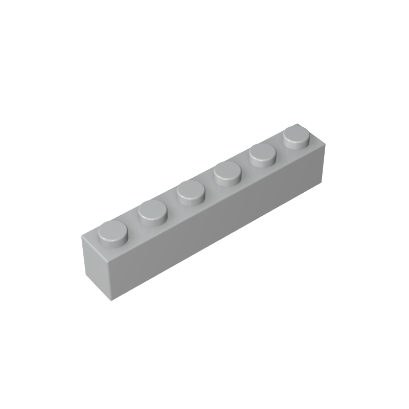 GOBRICKS GDS-90329 Brick 1 x 6 without Bottom Tubes - YWOBB