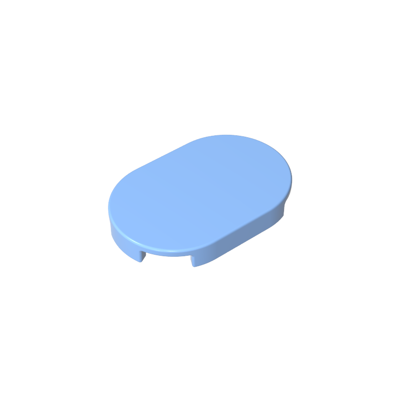 GOBRICKS GDS-2132 Tile Round 2 x 4 Oval - YWOBB