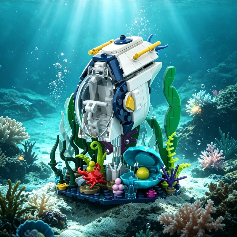 GOBRICKS MOC S1109 subnautica 2 tadpole - YWOBB