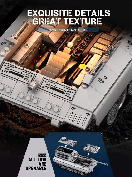Reobrix 77037 World of Tanks E100 Tank - YWOBB