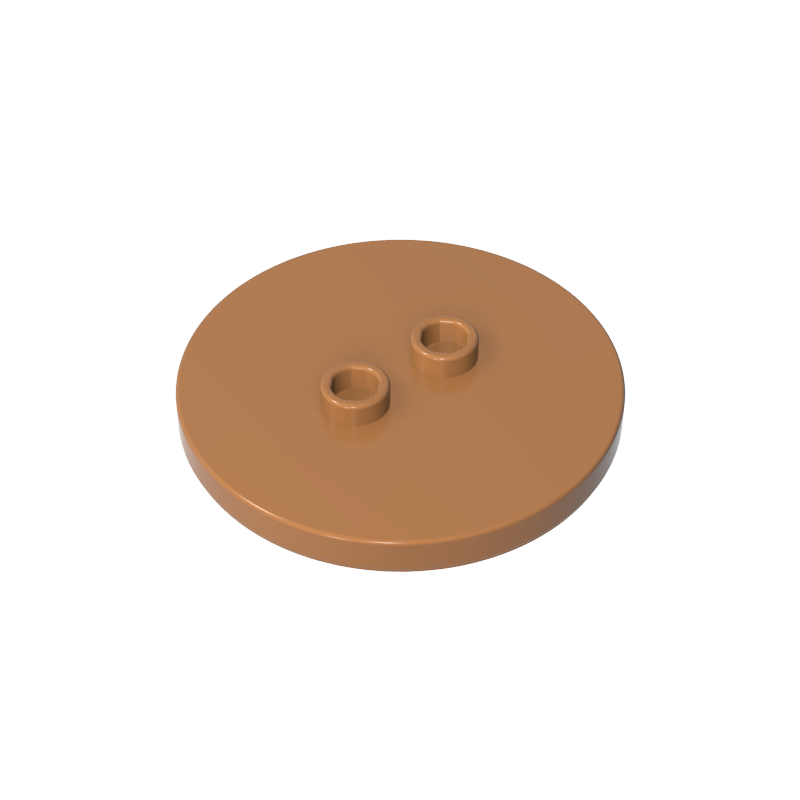 GOBRICKS GDS-90362 Tile Round 4 x 4 with 2 Hollow Studs - YWOBB