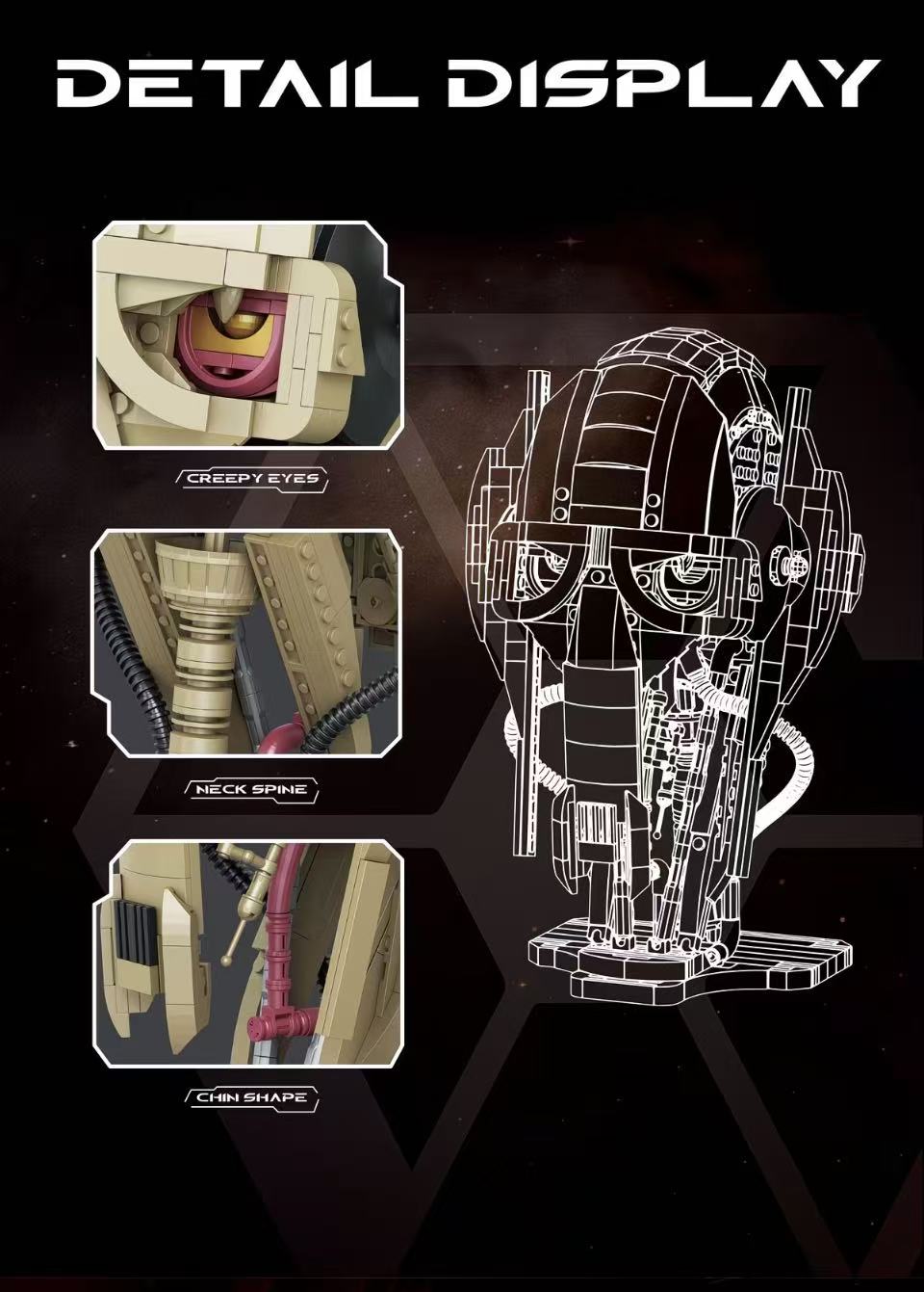 Amazing Block M902 Star Plan General Grievous head sculpt - YWOBB