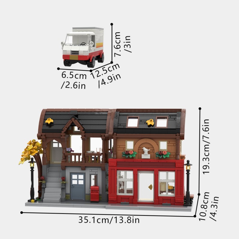 GOBRICKS MOC 256725 The Red Postal Street - YWOBB