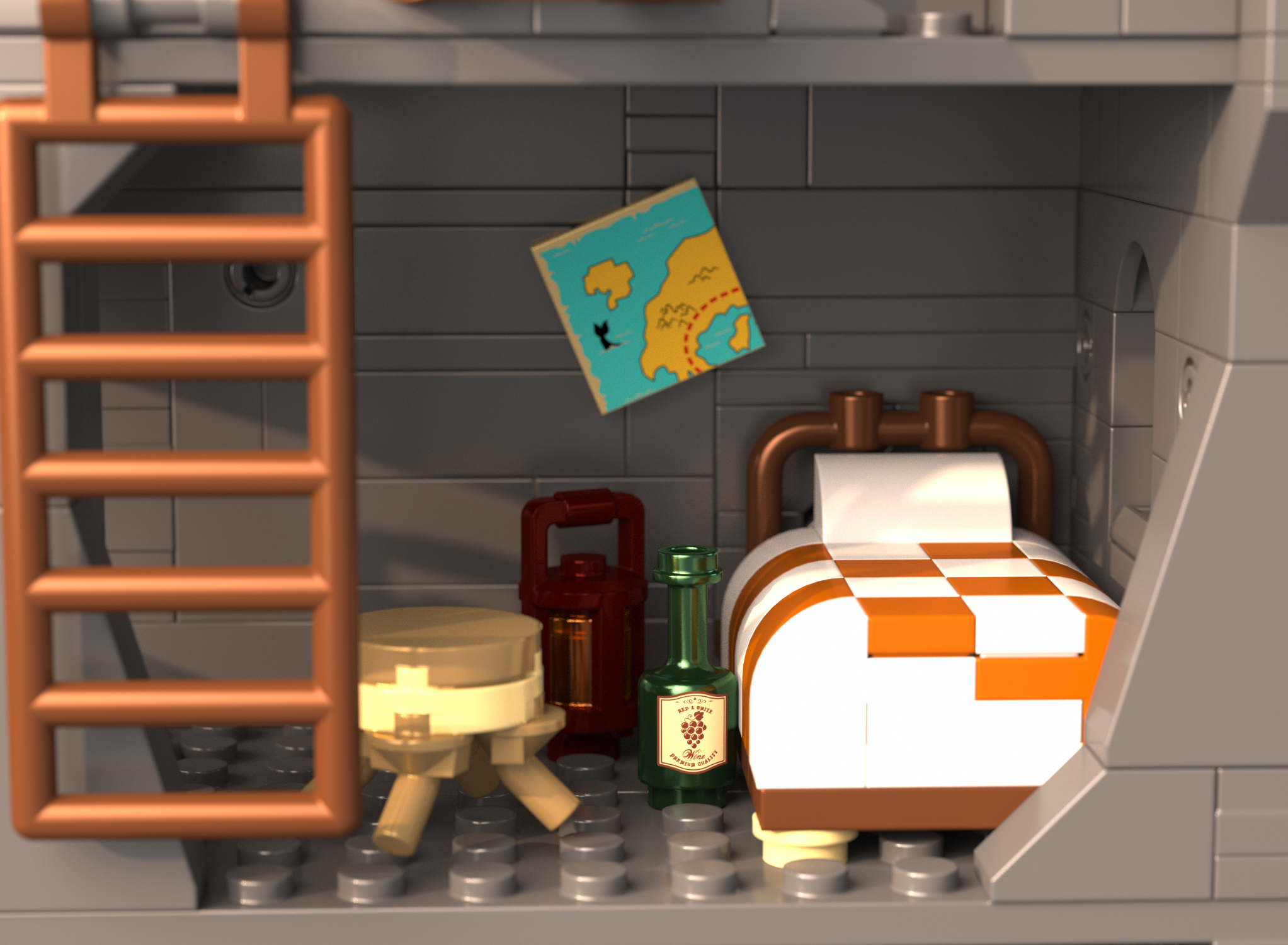 Iambrick 31112 Cliffside Broken Mast Cabin - YWOBB