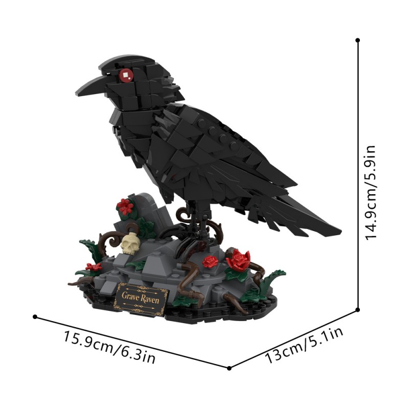 GOBRICKS MOC S1063 Dark Night Raven - YWOBB