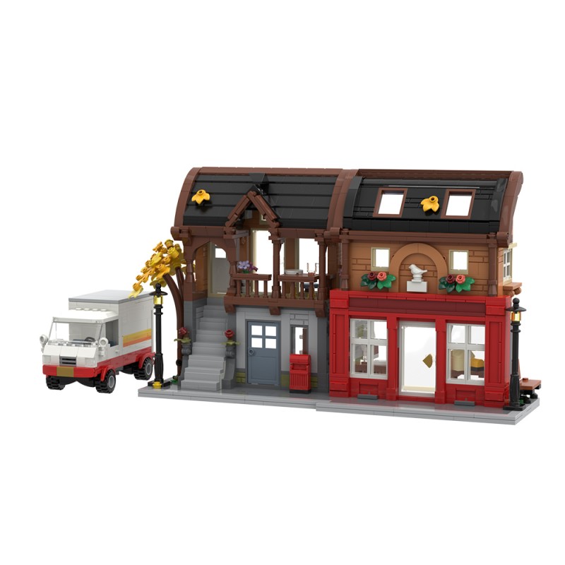 GOBRICKS MOC 256725 The Red Postal Street - YWOBB