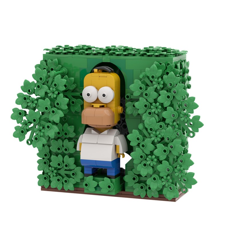 GOBRICKS MOC S0130 Homer backing into bush - YWOBB