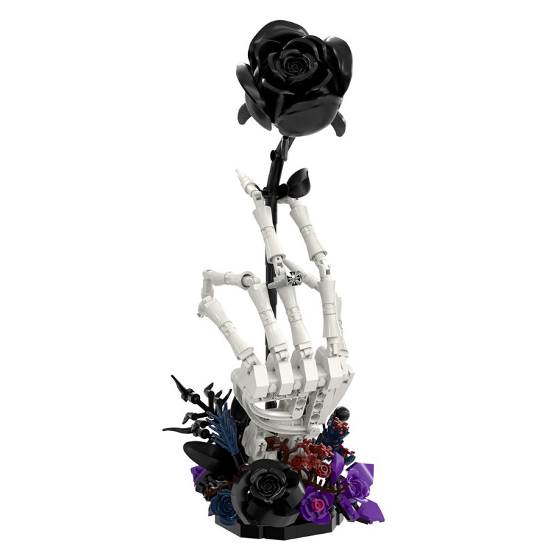 GOBRICKS MOC S1038 Nether Butterfly Bone Dark Night Rose - YWOBB