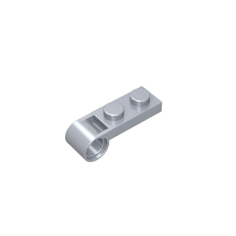 GOBRICKS GDS-90550 Plate Modified 1 x 2 with Pin Hole on End - YWOBB