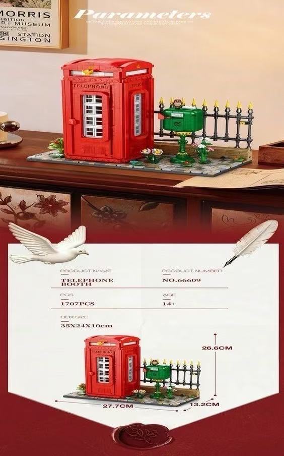 Reobrix 66609 TELEPHONE BOOTH - YWOBB